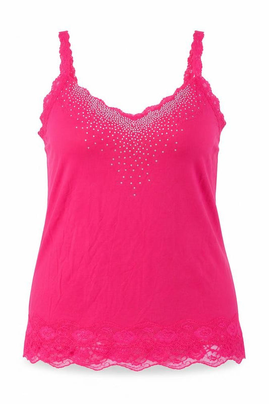 GEB Womens Red  Viscose Camisole Blouse Size 4XL V-Neck
