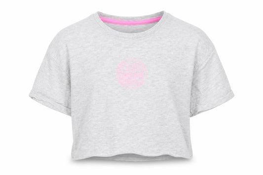 George Girls Grey  Cotton Cropped Blouse Size 9 Years Round Neck