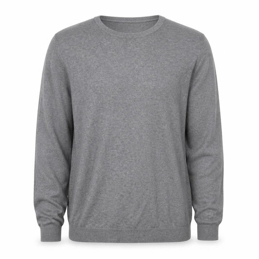 H&M Mens Grey Round Neck  Viscose Pullover Jumper Size XL
