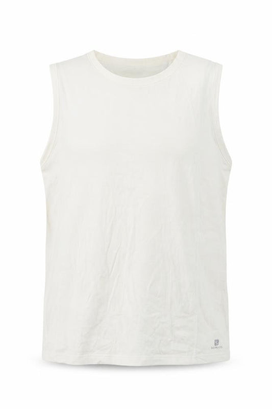 Oxlayne Mens White  Cotton Basic Tank Size XL Round Neck