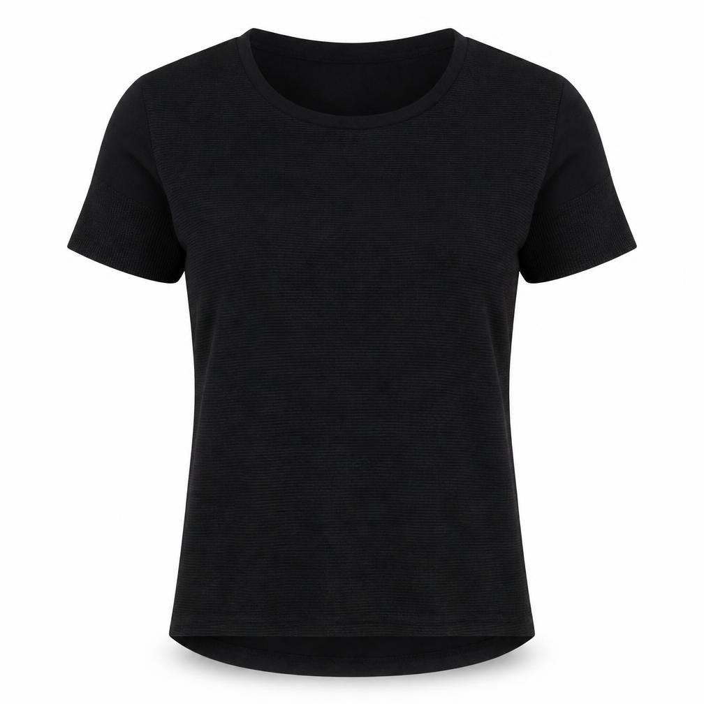 Vera Moda Womens Black  Polyester Basic Blouse Size M Round Neck