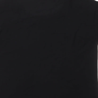 Vera Moda Womens Black  Polyester Basic Blouse Size M Round Neck