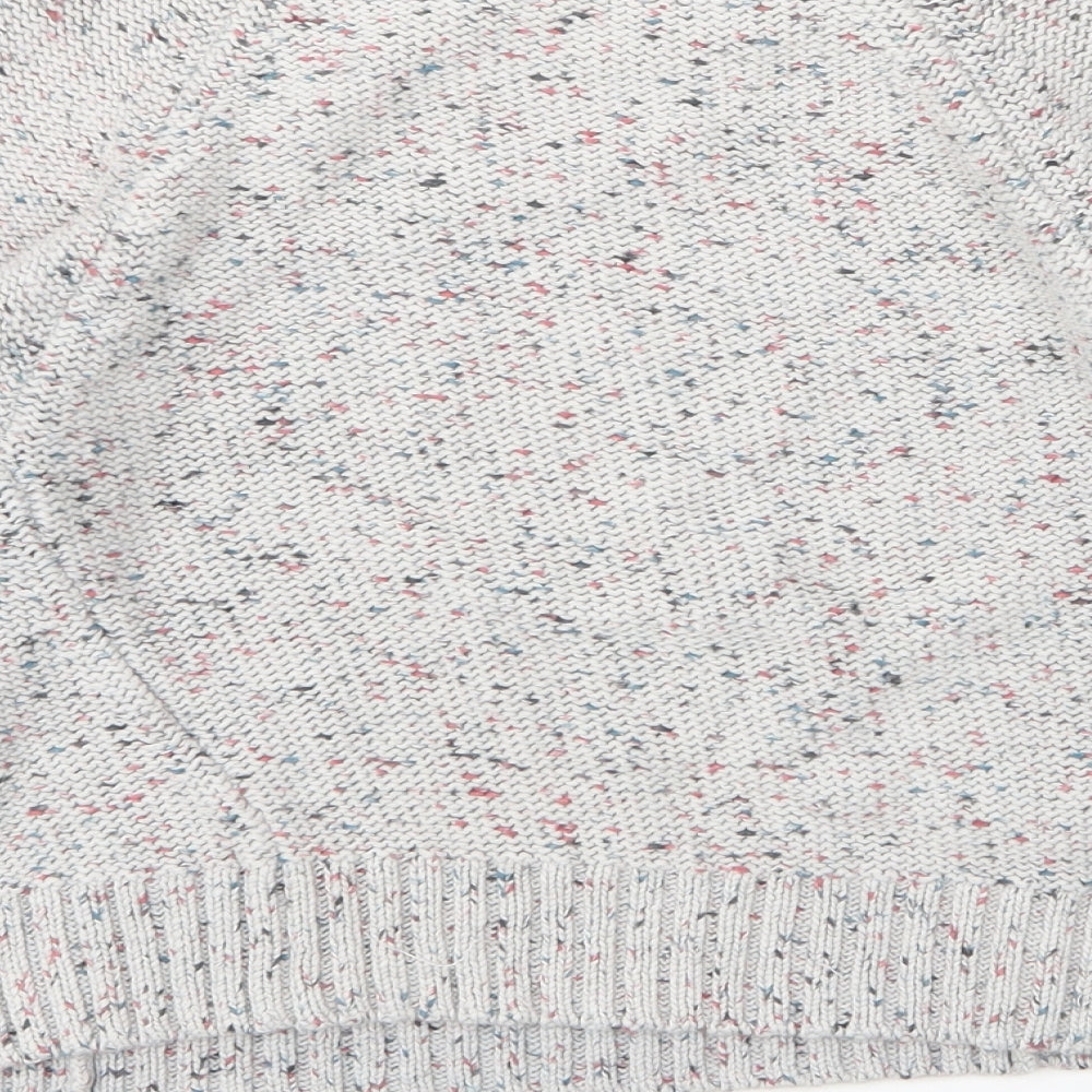 Gormon Womens Grey Round Neck  Cotton Pullover Jumper Size 10