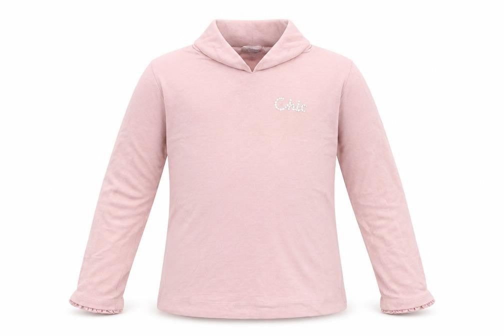 Mayoral Girls Pink  Cotton Basic Blouse Size 5 Years Round Neck