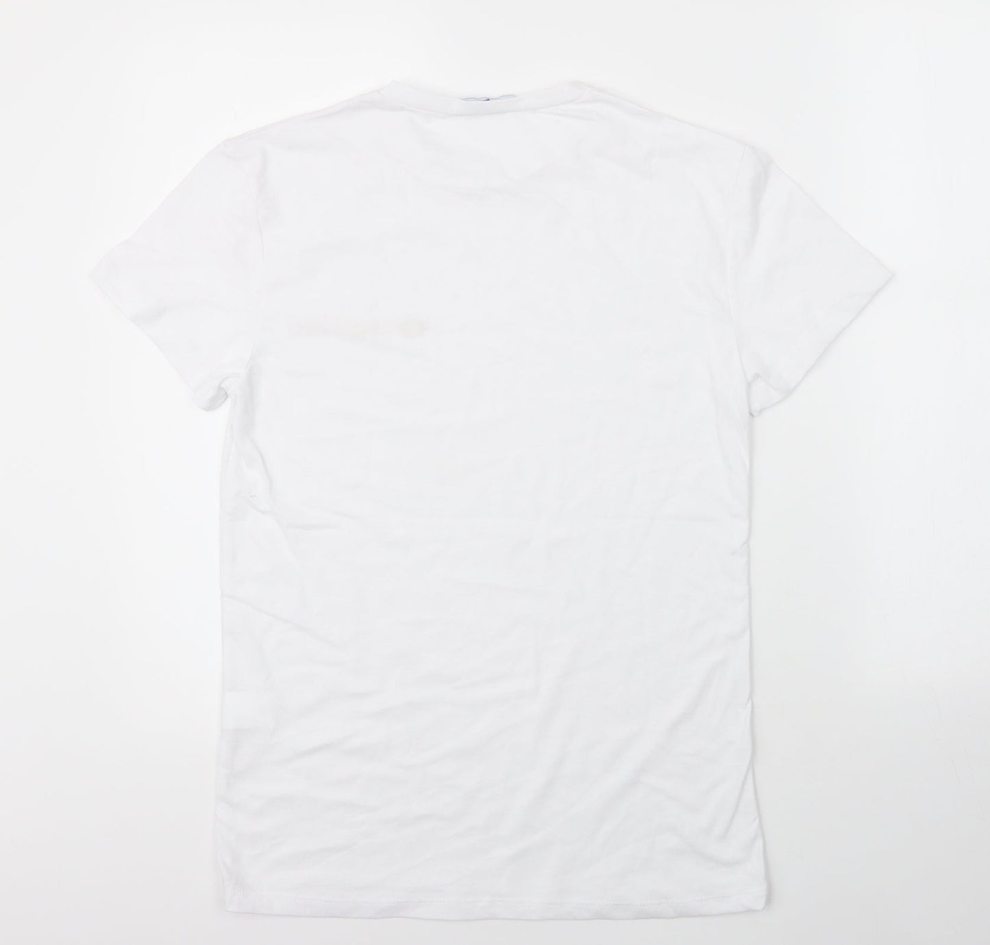 Jetty Womens White  Cotton Basic T-Shirt Size S Round Neck