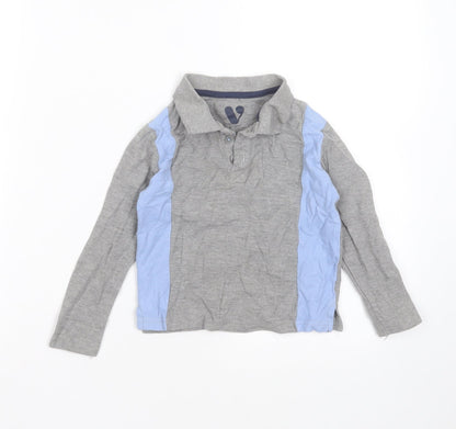 Very Boys Grey  Cotton Basic Polo Size 3-4 Years Collared