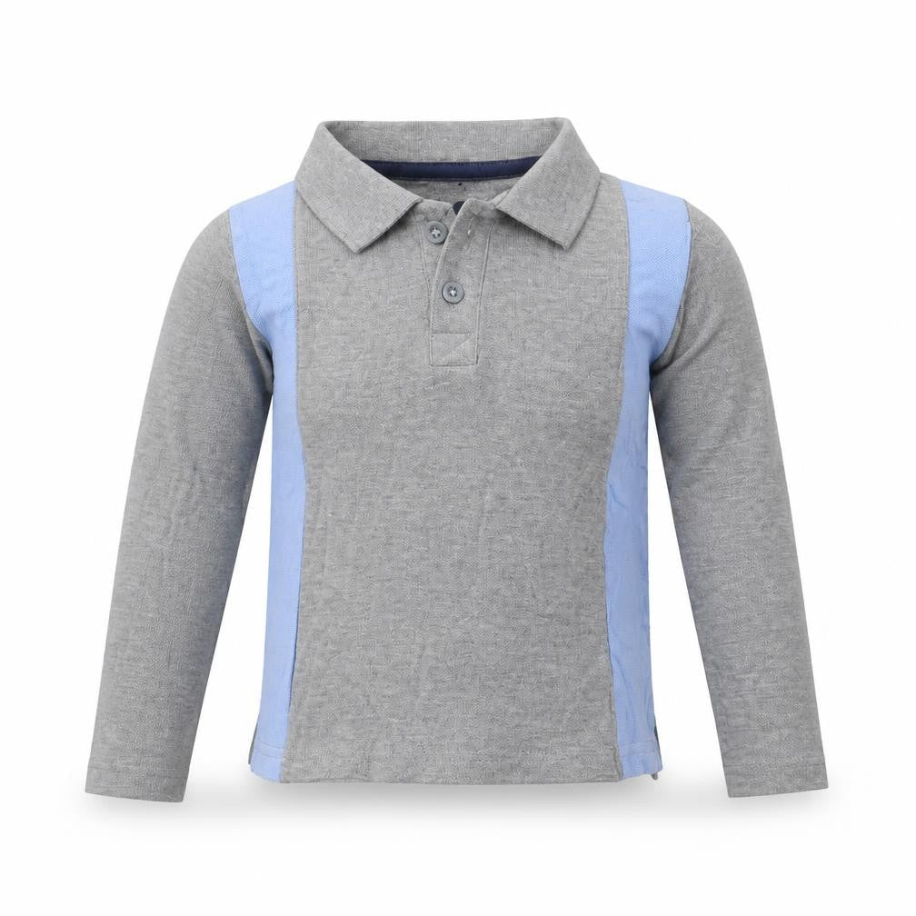 Very Boys Grey  Cotton Basic Polo Size 3-4 Years Collared