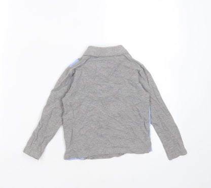 Very Boys Grey  Cotton Basic Polo Size 3-4 Years Collared
