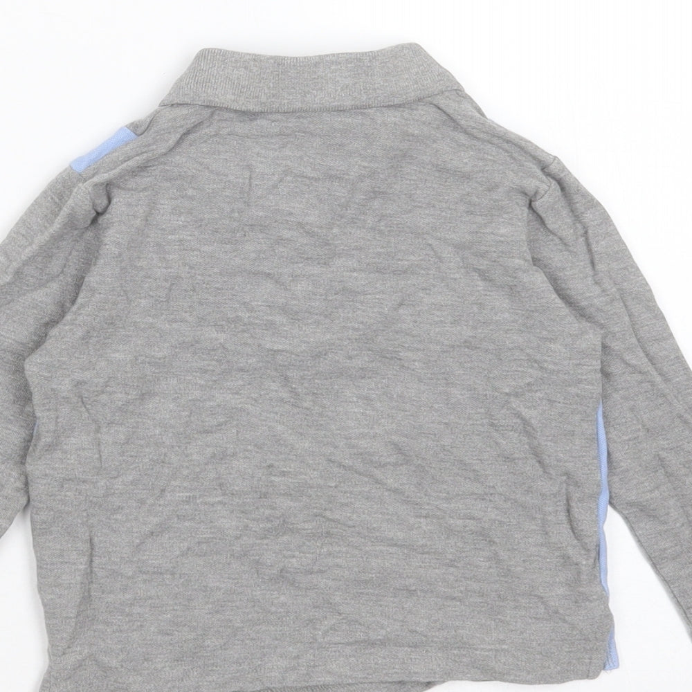 Very Boys Grey  Cotton Basic Polo Size 3-4 Years Collared