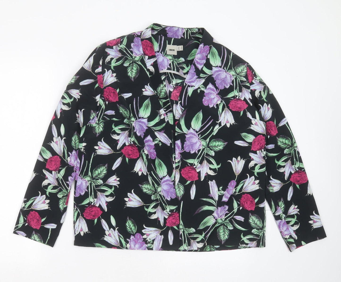 ASOS Womens Black Floral  Jacket  Size 10