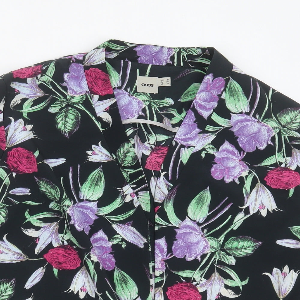 ASOS Womens Black Floral  Jacket  Size 10
