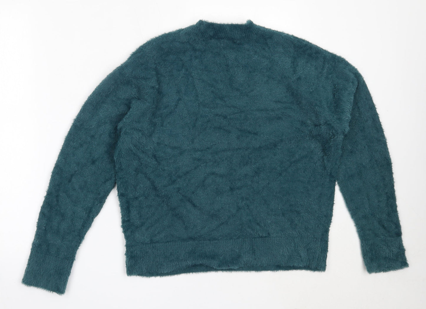 Primark Womens Blue Round Neck  Nylon Pullover Jumper Size S