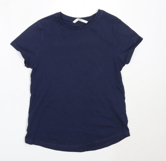 George Boys Blue  Cotton Basic T-Shirt Size 10-11 Years Round Neck