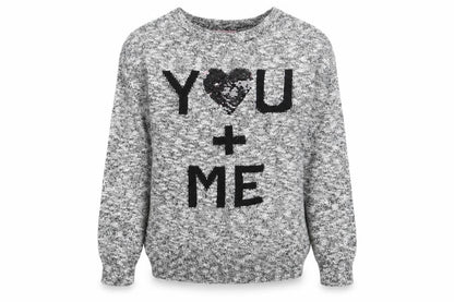 Cool Club Girls Grey Round Neck  Cotton Pullover Jumper Size 10 Years