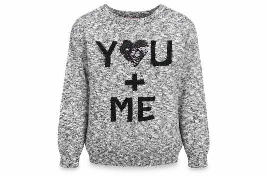Cool Club Girls Grey Round Neck  Cotton Pullover Jumper Size 10 Years