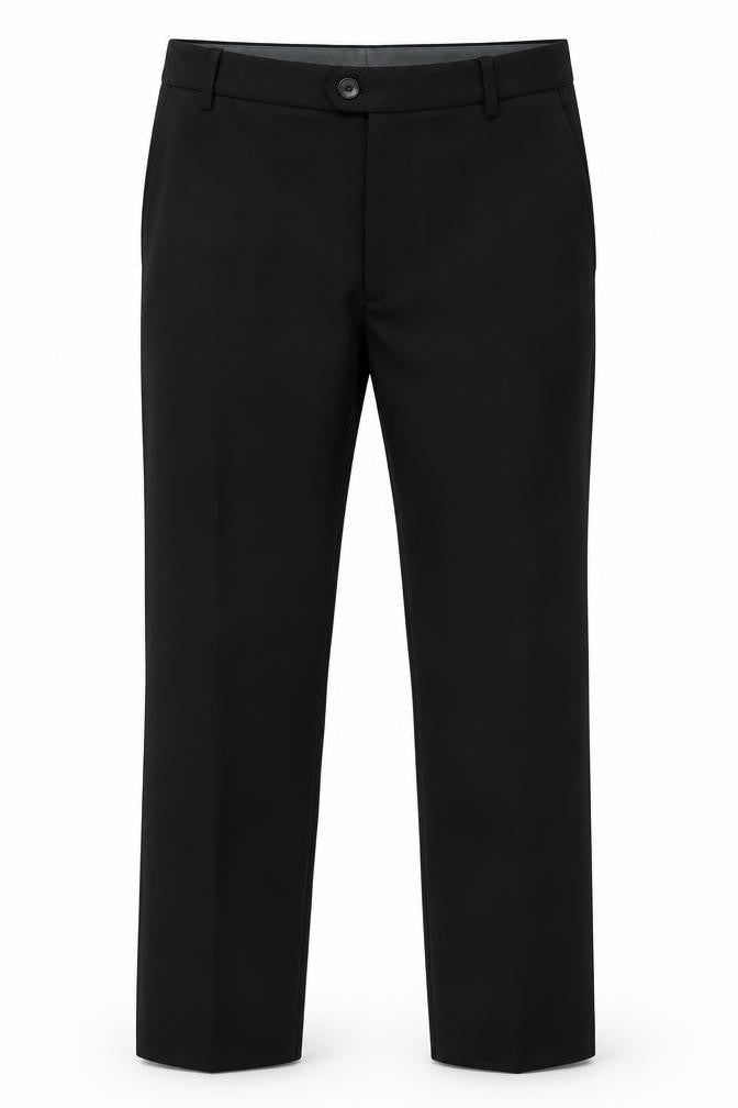 Marks & Spencer Mens Black  Polyester Dress Pants Trousers Size 30 L31 in Regular Button