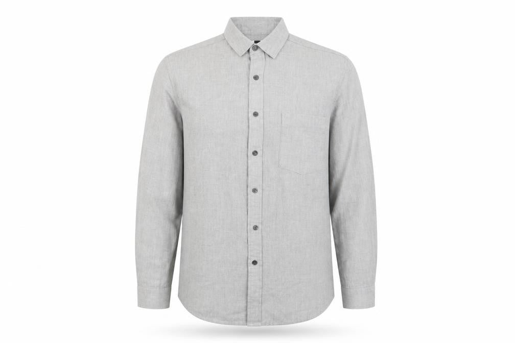 Topman Mens Grey  Cotton  Button-Up Size S Collared Button