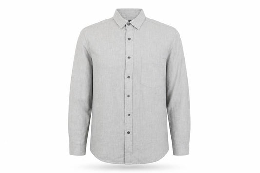 Topman Mens Grey  Cotton  Button-Up Size S Collared Button