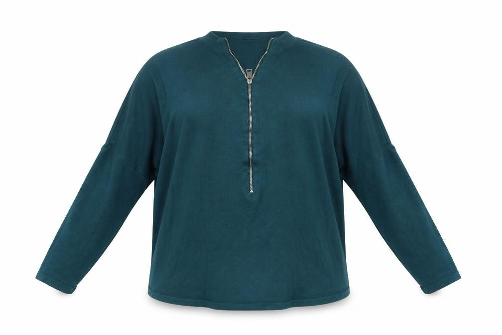 Apricot Womens Green V-Neck  Viscose Pullover Jumper Size 12