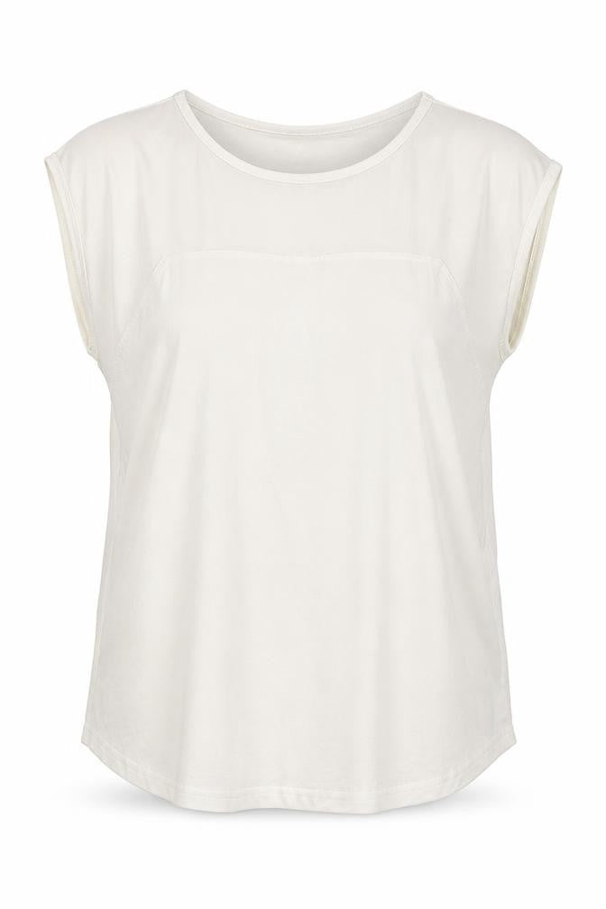 Roman Womens White  Viscose Basic T-Shirt Size 14 Round Neck