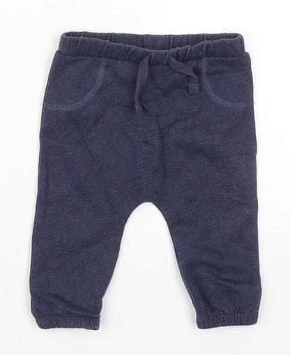Tu Boys Blue  Cotton Snow Pants Trousers Size 6-9 Months  Drawstring