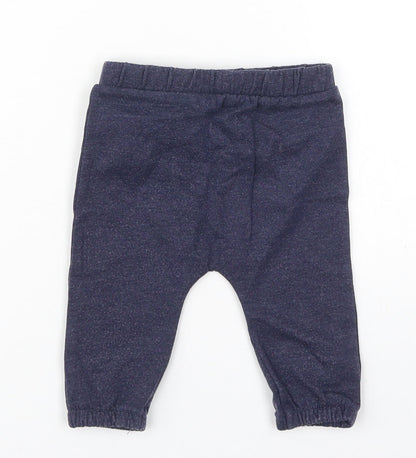 Tu Boys Blue  Cotton Snow Pants Trousers Size 6-9 Months  Drawstring