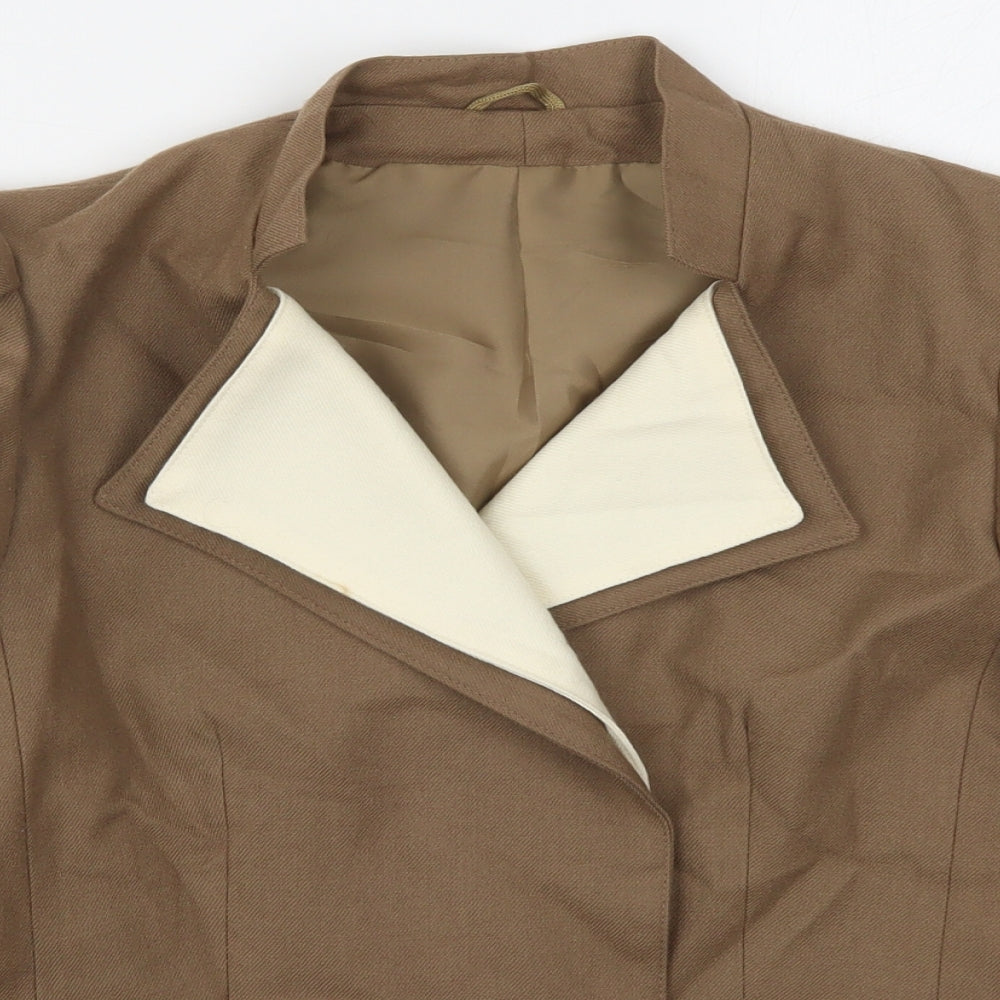 Premier Collection Womens Brown   Jacket  Size 10  Button
