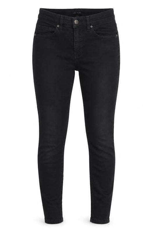 Topshop Womens Black  Cotton Skinny Jeans Size 26 in L27 in Regular Button