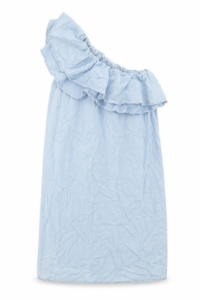 New Look Womens Blue  Lyocell A-Line  Size 4  One Shoulder