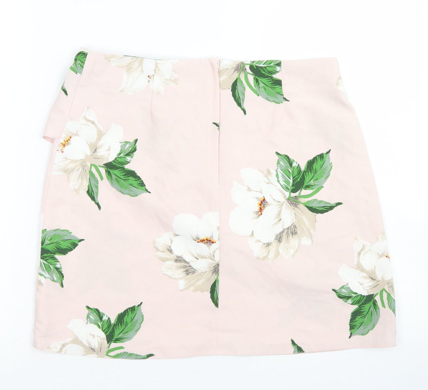 Atmosphere Womens Pink Floral Polyacrylate Fibre A-Line Skirt Size 12   Zip