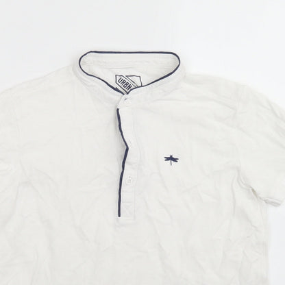 URBN-DEPT Boys White  Cotton Basic Polo Size 12 Years Crew Neck