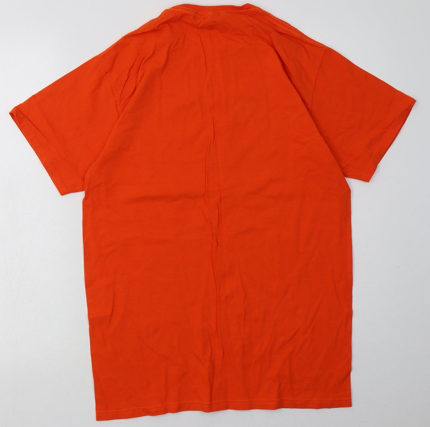 Fruit of the Loom Womens Orange  Cotton Basic T-Shirt Size M Crew Neck - i am a lucky daughter