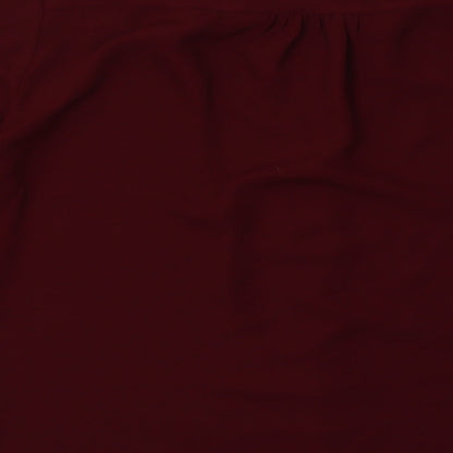 Dorothy Perkins Womens Purple  Polyester Basic Blouse Size 10 V-Neck