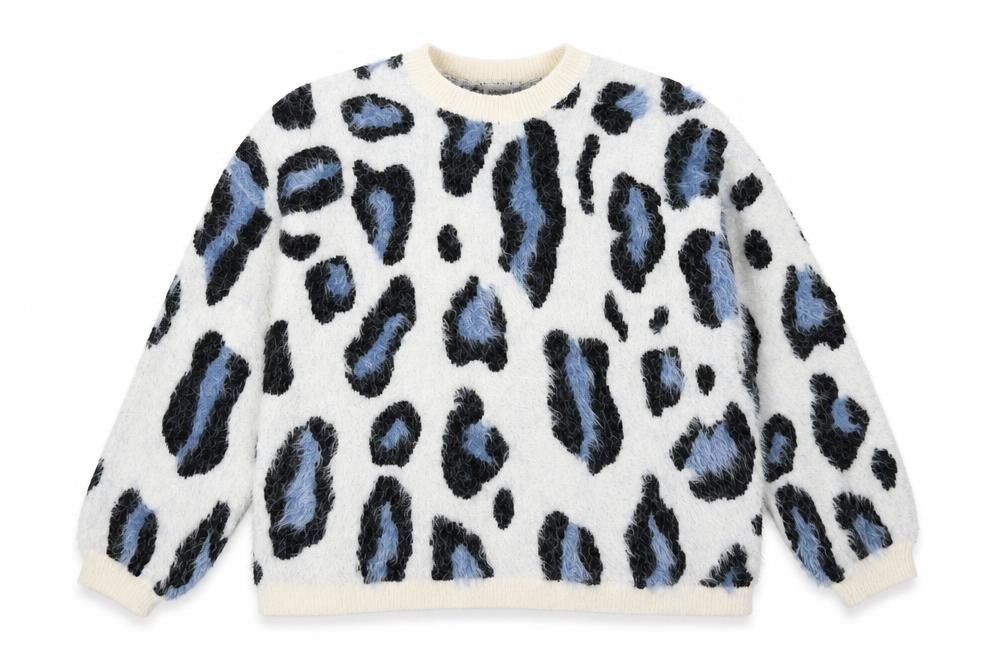 Urban Classics Womens Blue Animal Print Nylon Pullover Sweatshirt Size M  Pullover