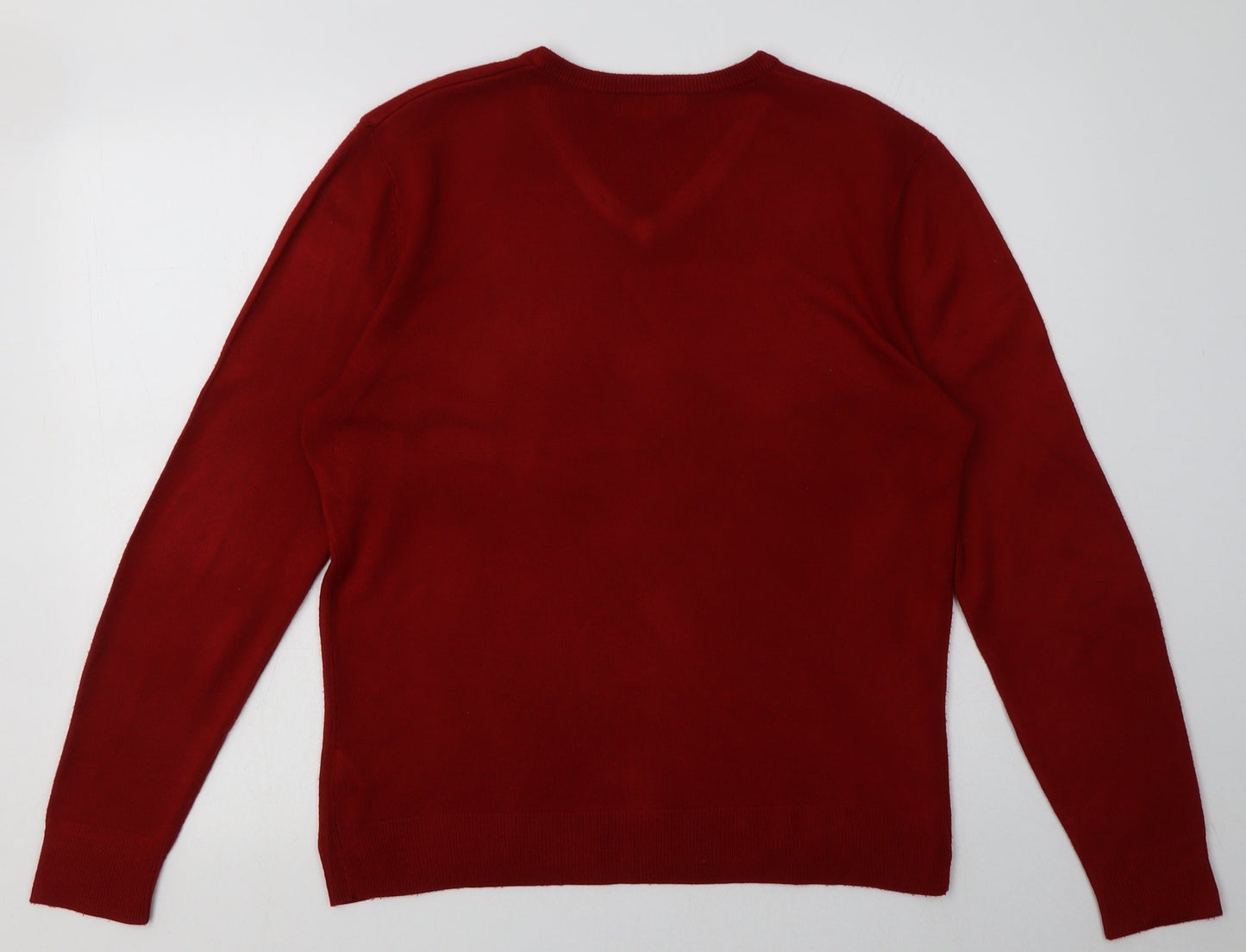 Debenhams Mens Red  Acrylic Pullover Sweatshirt Size S