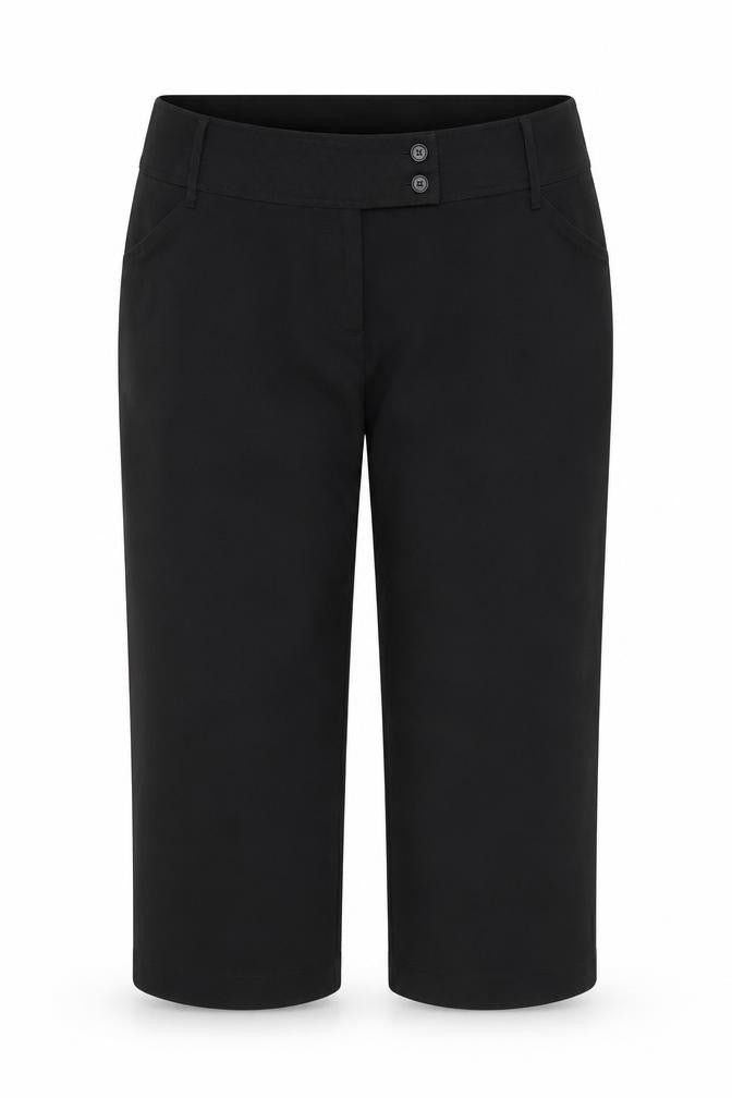 XE Womens Black  Polyester Capri Trousers Size 20 L20 in Regular Zip