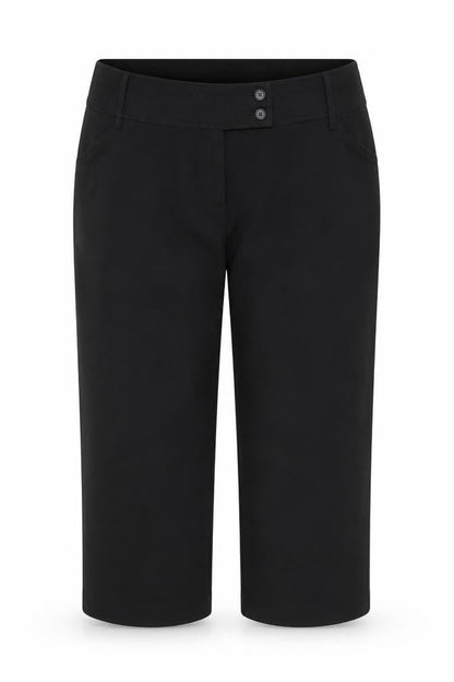 XE Womens Black  Polyester Capri Trousers Size 20 L20 in Regular Zip