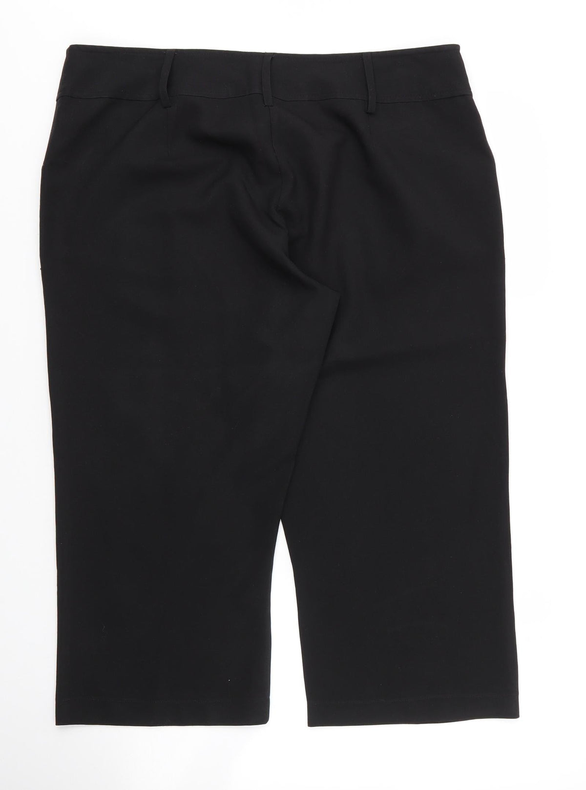 XE Womens Black  Polyester Capri Trousers Size 20 L20 in Regular Zip