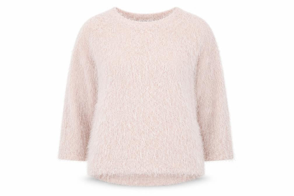 Ravi Famous Womens Pink Round Neck  Acrylic Pullover Jumper Size L