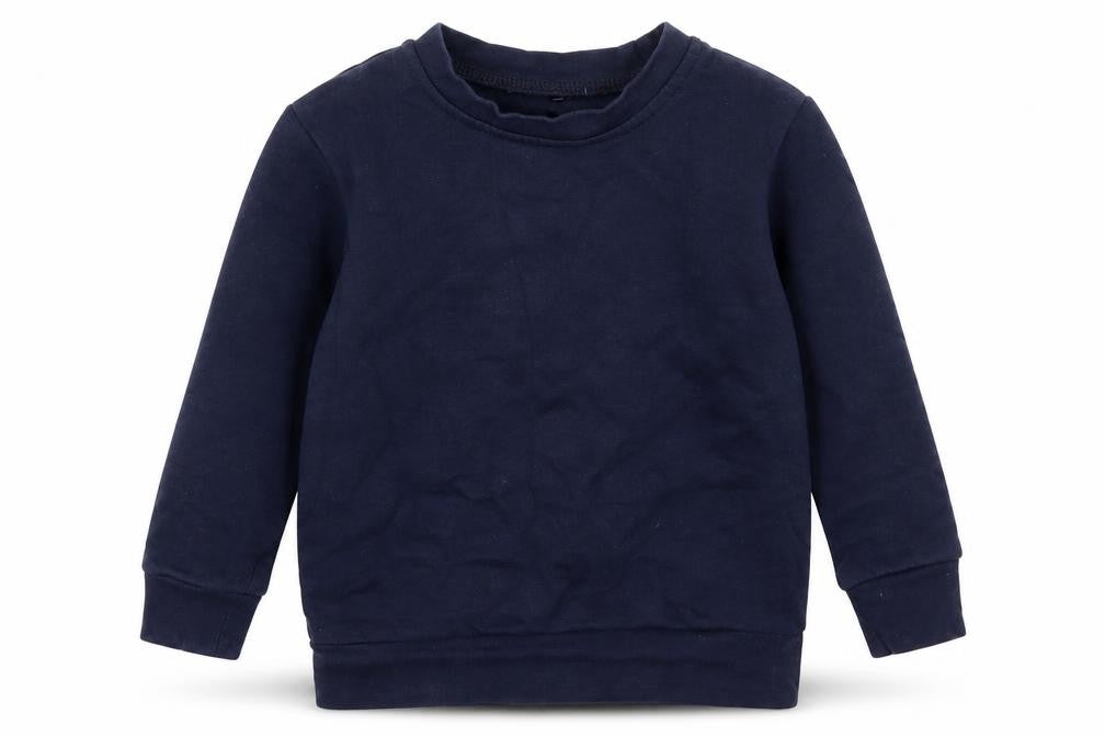 George Boys Blue Round Neck  Cotton Pullover Jumper Size 3 Years