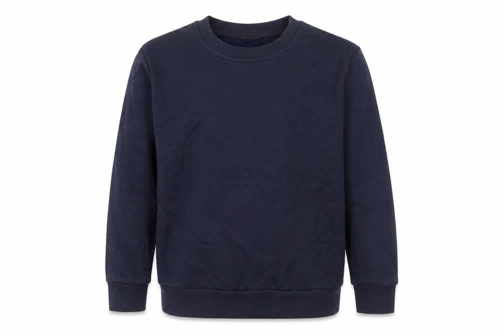 George Boys Blue Round Neck  Cotton Pullover Jumper Size 7 Years