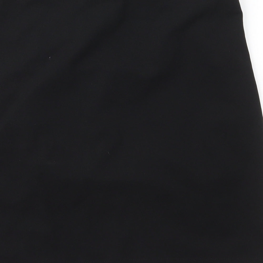 SheIn Womens Black  Polyester Straight & Pencil Skirt Size M   Zip
