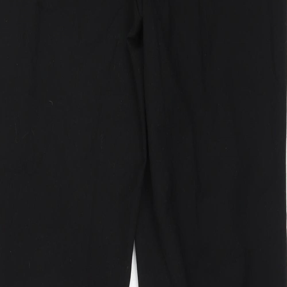 Marks and Spencer Womens Black  Polyester Trousers  Size 12 L30.5 in Regular
