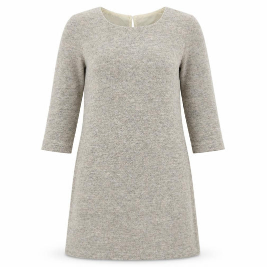 La Redoute Womens Beige  Polyester Jumper Dress  Size 8  Round Neck