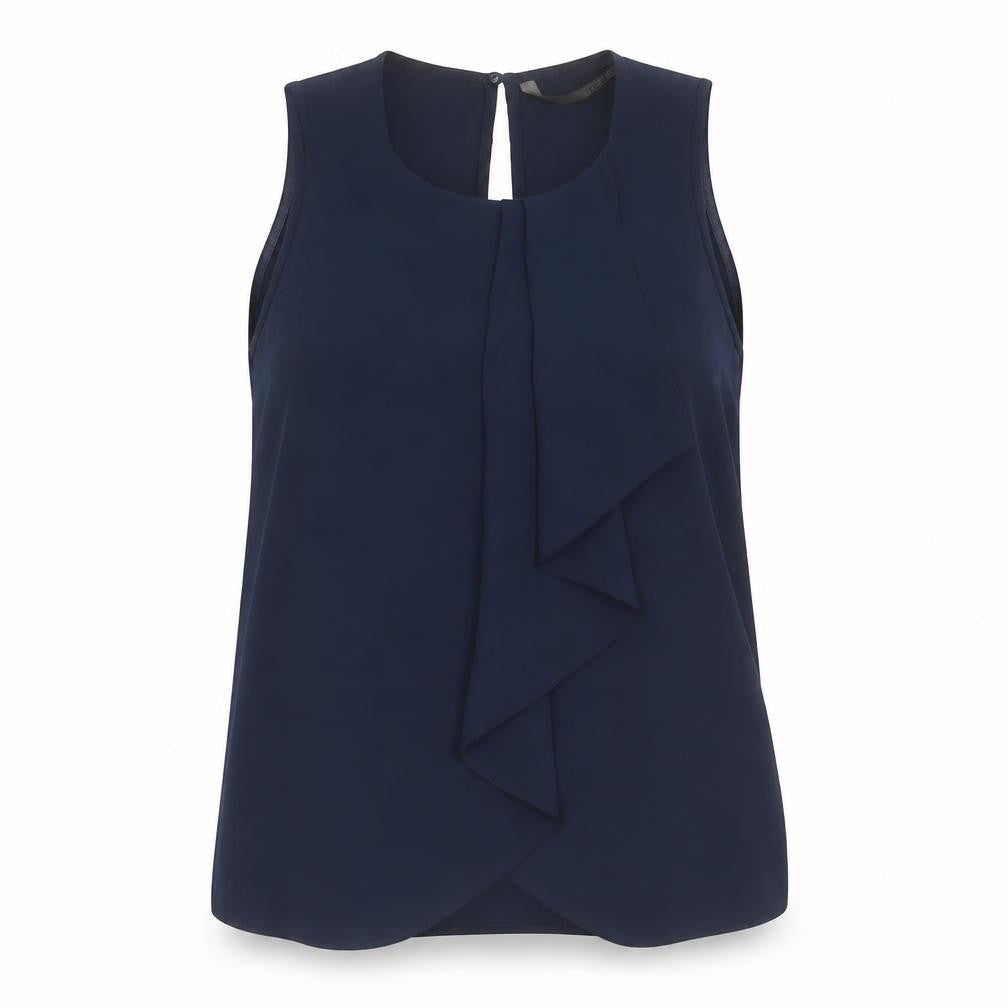 Zara Womens Blue  Polyester Basic Blouse Size S Round Neck