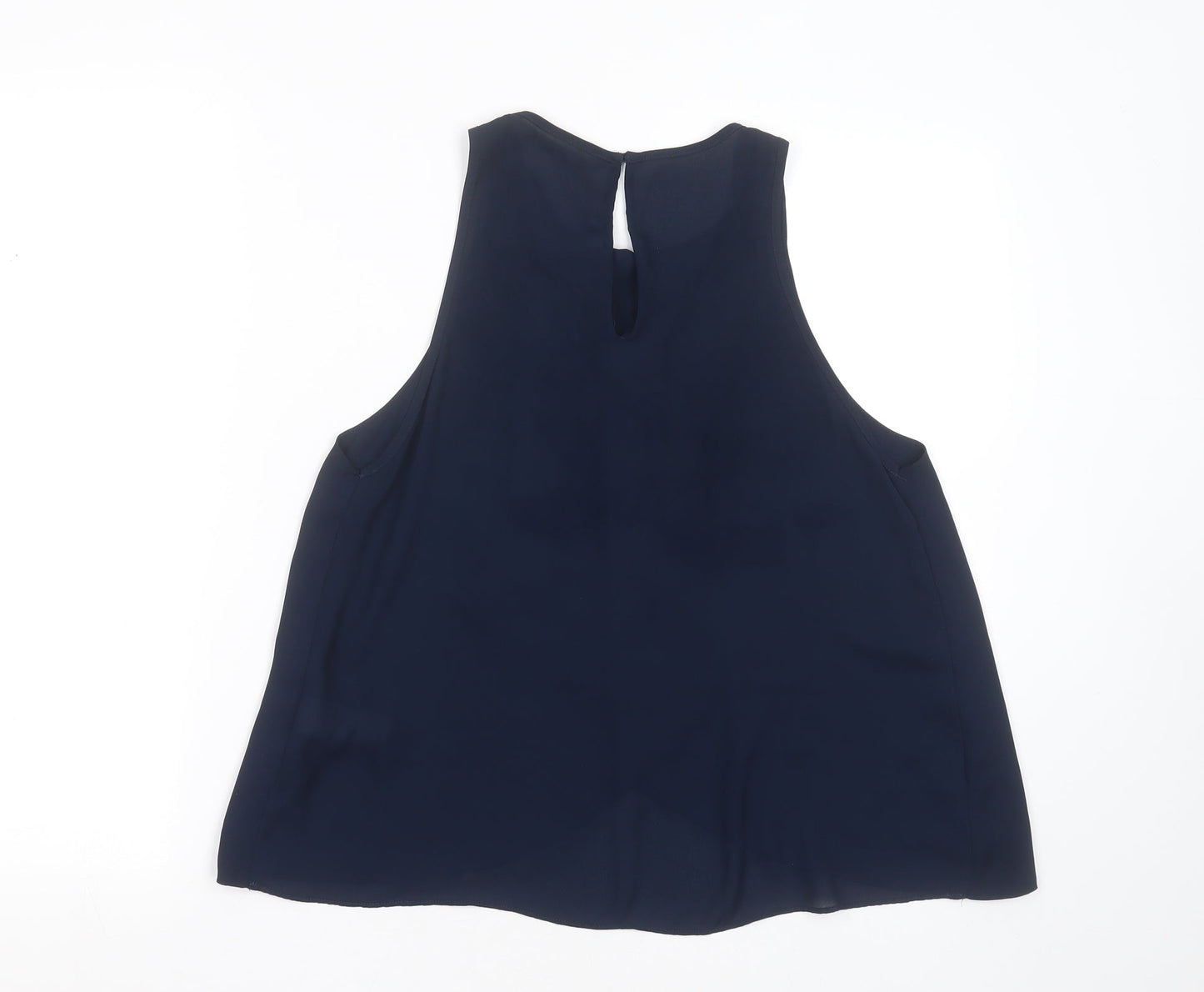 Zara Womens Blue  Polyester Basic Blouse Size S Round Neck