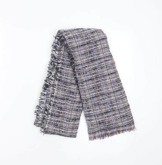 Preworn Womens Blue Check Polyester  Shawl/Wrap