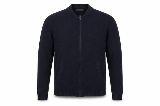 ASOS Mens Blue Collared  Cotton Full Zip Jumper Size L