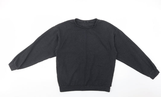I Saw It First  Womens Grey  Cotton Pullover Sweatshirt Size M