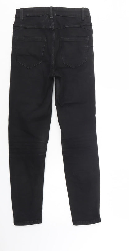 New Look Womens Black  Cotton Jegging Jeans Size 6 L29 in Regular Button
